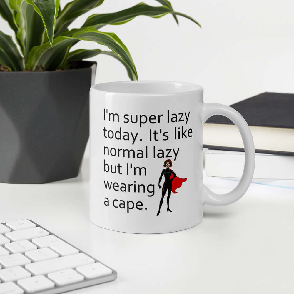 Funny super lazy coffee mug