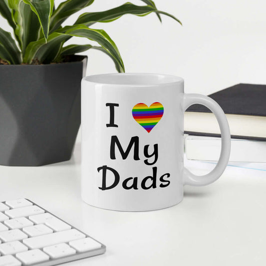 I love my dads rainbow gay pride mug