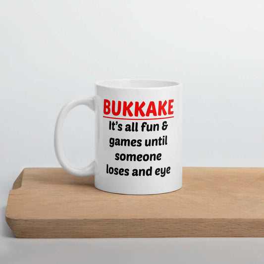 Funny bukkake sexual humor inappropriate mug