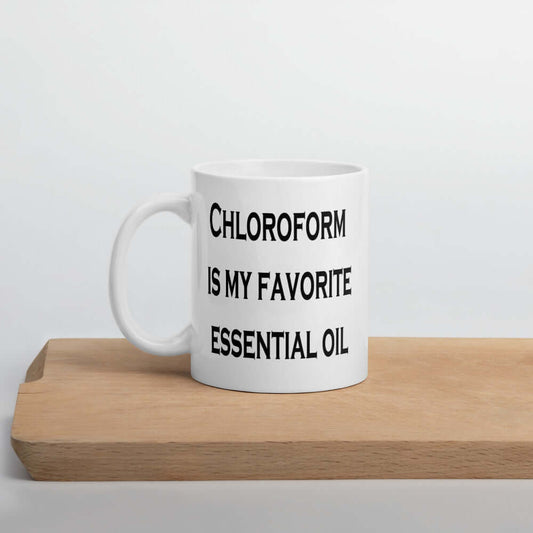 Funny essential oil chloroform joke mug