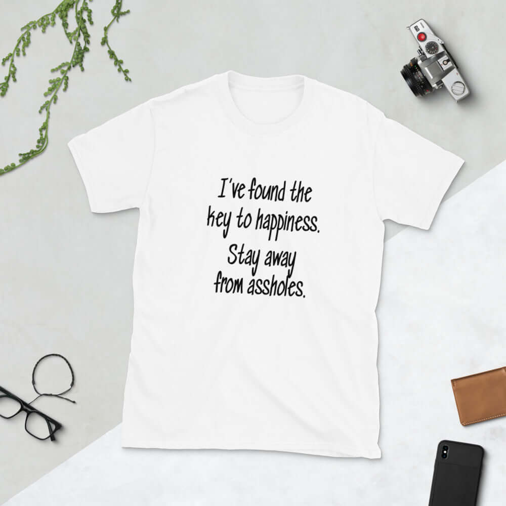 Funny key to happiness sarcastic t-shirt