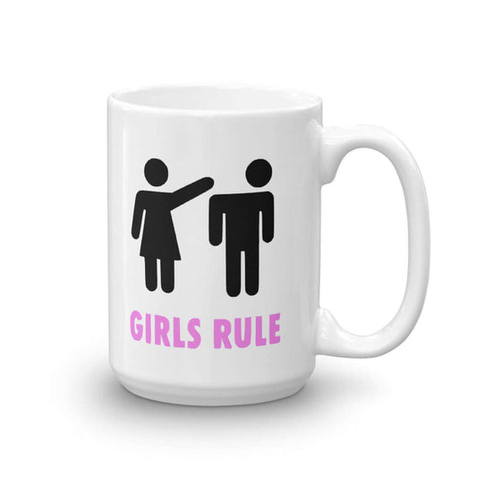 Girls rule girl power funny mug