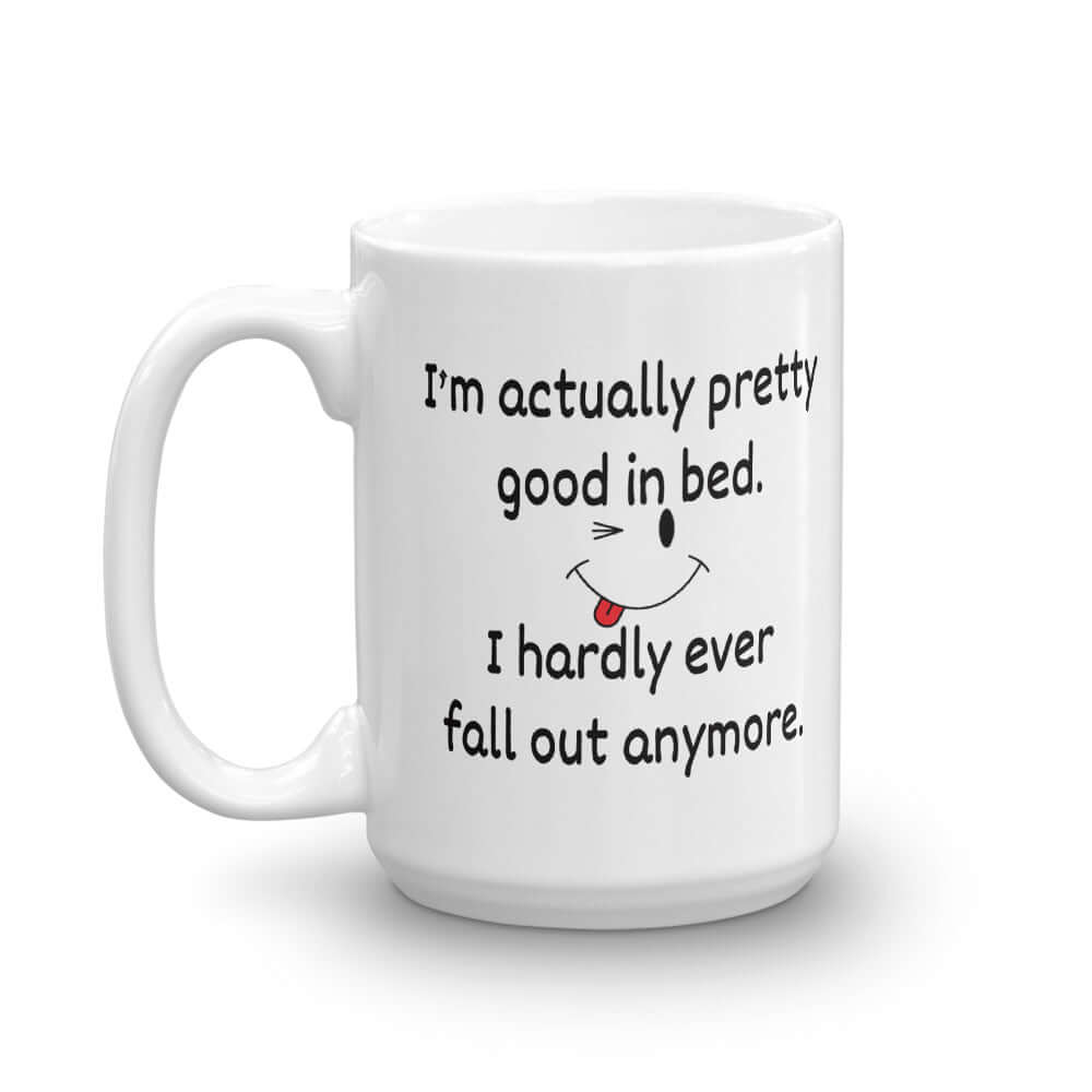 Funny good in bed mug
