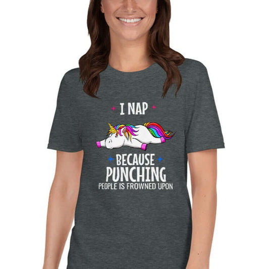 napping unicorn tshirt