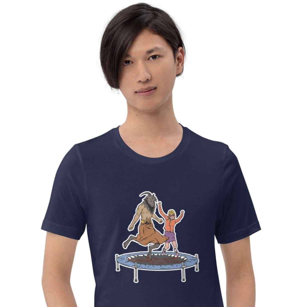 Baphomet on trampoline funny t-shirt