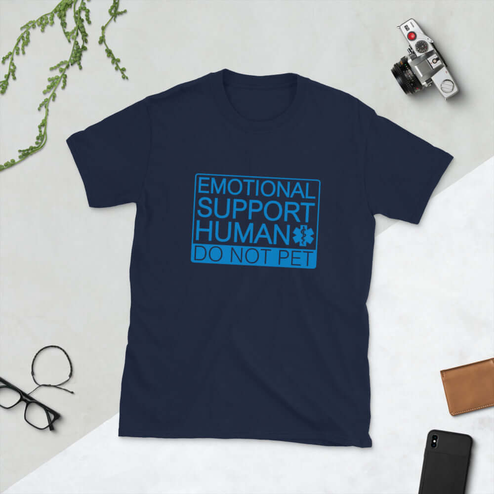 Emotional support human do not pet t-shirt