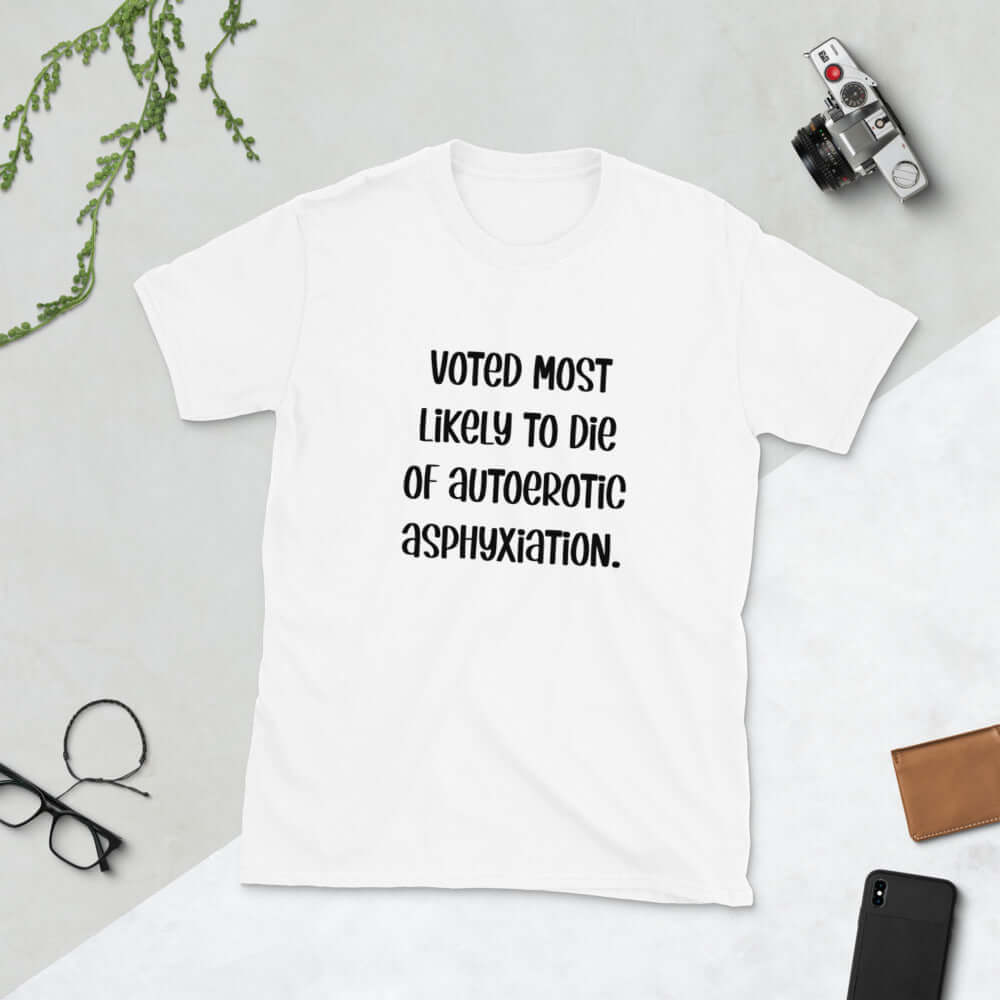 Funny autoerotic asphyxiation T-Shirt