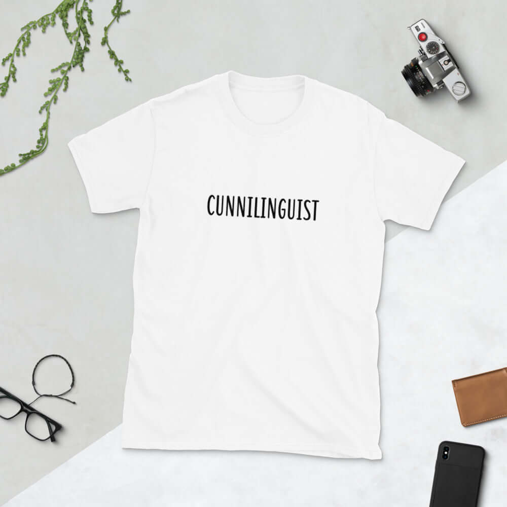 Cunnilinguist  t-shirt. Oral sex shirt.