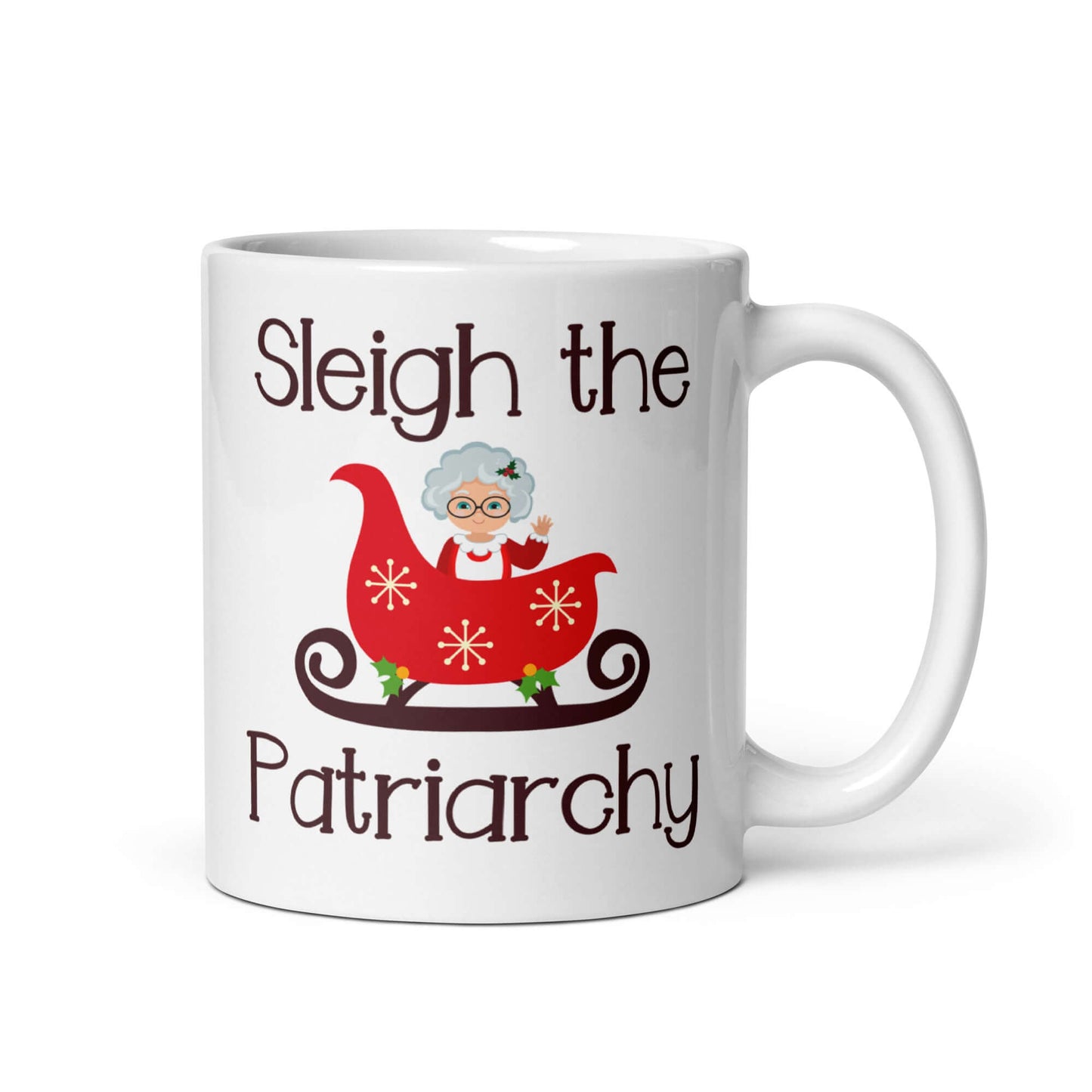 Sleigh the patriarchy ceramic mug