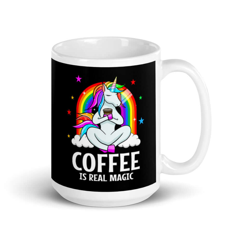 Coffee is real magic unicorn coffee mug