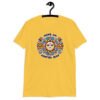 Daisy yellow t-shirt with a sun graphic and the text 'Have an awful day' printed on the front.
