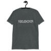Dark heather grey t-shirt with the word Psychology printed in reverse on the front.