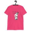 Heliconia pink t-shirt with an image of an angry bunny and the text 'No talk me I angy' printed on the front.