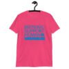 Heliconia pink t-shirt with the text 'Emotional support human. Do not pet' printed on the front.