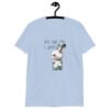 Light blue t-shirt with an image of an angry bunny and the text 'No talk me I angy' printed on the front.