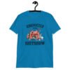 Sapphire blue t-shirt with a circus theme graphic and the text 'Ringmaster of the Shitshow' printed on the front.
