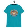 Tropical blue t-shirt with a sun graphic and the text 'Have an awful day' printed on the front.