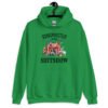 Irish green hoodie sweatshirt with a circus theme graphic and the text 'Ringmaster of the Shitshow' printed on the front.