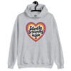 Sport grey hoodie sweatshirt with a colorful graphic that says 'Silently screaming inside'. The graphics are printed on the front.