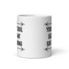 White ceramic mug with the text 'Your natural deodorant isn't working' printed on both sides