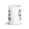 White ceramic coffee mug with the words 'Eat a bag of dicks' printed on both sides. The letters in the words are a penis font and are each a various skin tone.