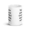 White ceramic coffee mug with the text 'Thank you for pretending not to see me while I was pretending not to see you.' printed on both sides.