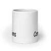 White ceramic mug with the text 'I ❤️Comic Sans' printed on both sides.