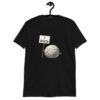 Black t-shirt that has an image of a grey rock that is holding a sign. The sign says 'I Rock.' The image is printed on the front of the shirt.