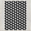 Throw blanket with image of middle finger silhouette printed all over. The blanket is black and the graphic is white.