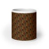 Melanin middle finger pattern mug with full wrap design