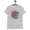 Grey t-shirt with a retro frog and the phrase “On My Way to Fuck Shit Up” printed on the front.