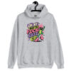 Grey hoodie with a retro frog and the phrase “On My Way to Fuck Shit Up” printed on the front.