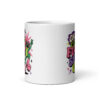 White mug with a retro frog and the phrase “On My Way to Fuck Shit Up.”