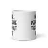 White ceramic mug with the text 'Normal people scare the crap out of me' printed on both sides.