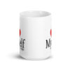 White ceramic mug with the text 'I ❤️ myself every night' printed on both sides.