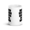 White ceramic mug with the text 'I don't get enough credit for the things I manage not to say' printed on both sides.